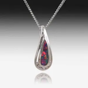 14kt White Gold Opal pendant