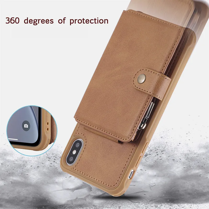 2-in-1 Detachable Wallet Case IPhone6/7/8 Multi-Slot Leather Wallet Case with Credit Card Holder