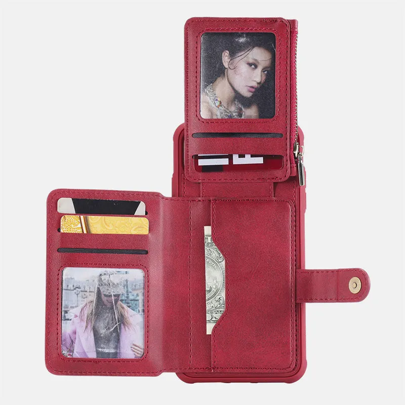 2-in-1 Detachable Wallet Case IPhone6/7/8 Multi-Slot Leather Wallet Case with Credit Card Holder