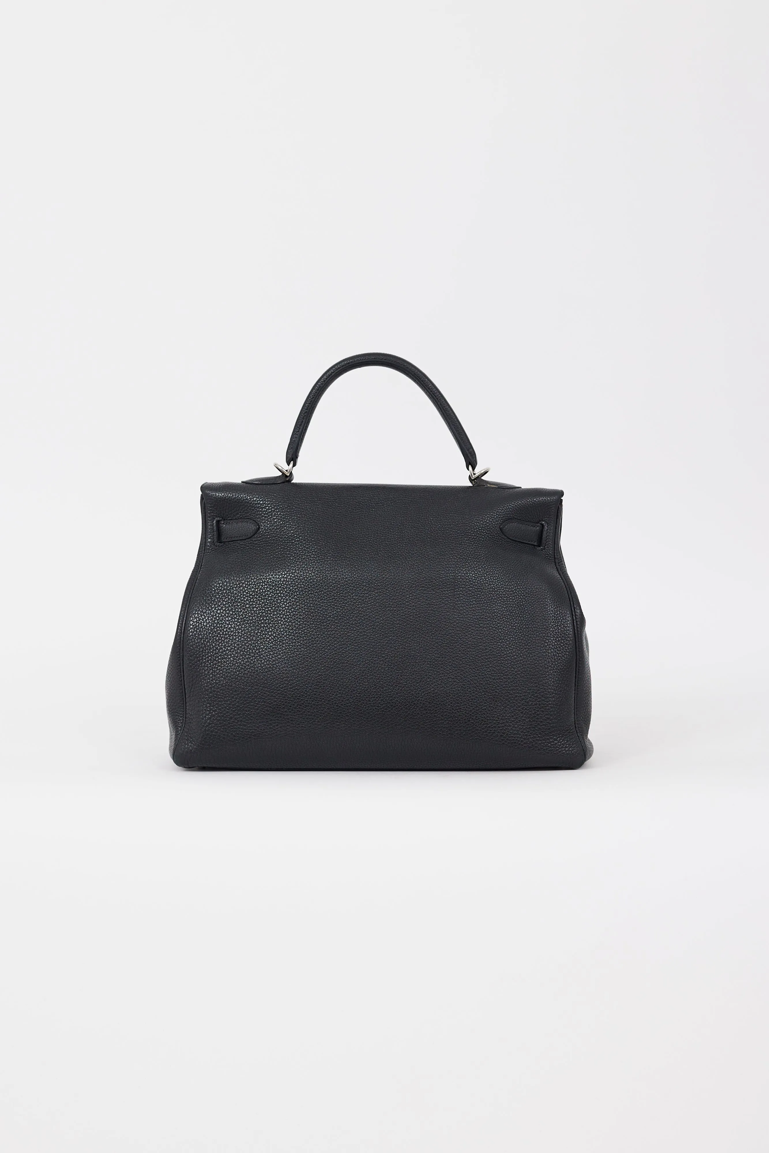 2009 Noir Clémence Leather Kelly Retourne 35 Bag