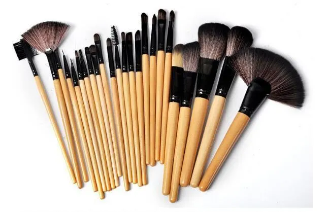 24 Piece Pro Makeup Brush Set with Bag