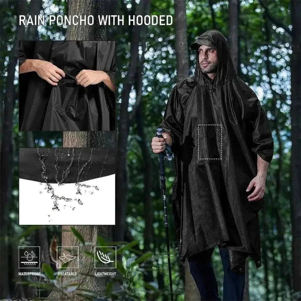 3 In 1 Outdoor Waterproof Fishing Raincoat Hooded