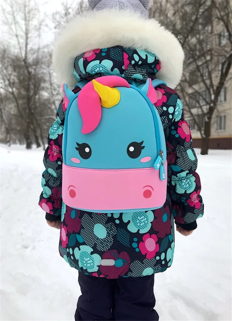 3D Mini Unicorn Cartoon Travel Pre School Bag for Kids 2-8 Years