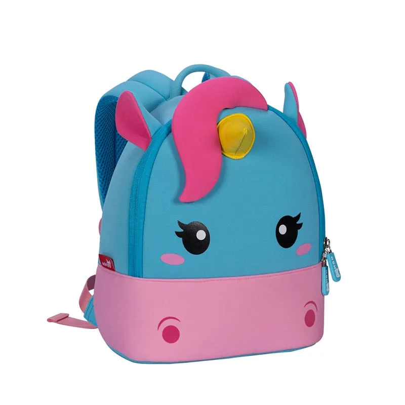 3D Mini Unicorn Cartoon Travel Pre School Bag for Kids 2-8 Years