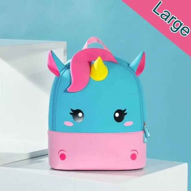 3D Mini Unicorn Cartoon Travel Pre School Bag for Kids 2-8 Years