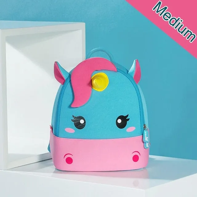 3D Mini Unicorn Cartoon Travel Pre School Bag for Kids 2-8 Years