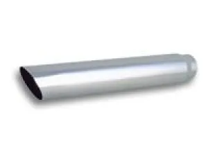 4" Round Stainless Steel Tip (Single Wall, Angle Cut) 2.5" inlet, 20" long by Vibrant Performance