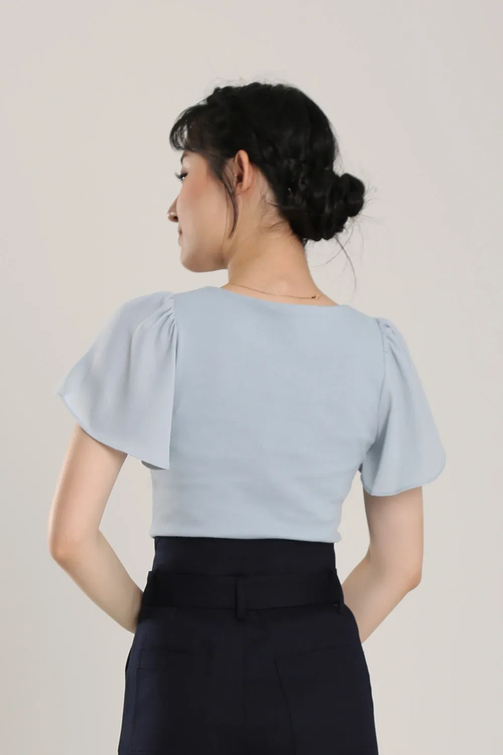 Anitra Top in Dusty Blue