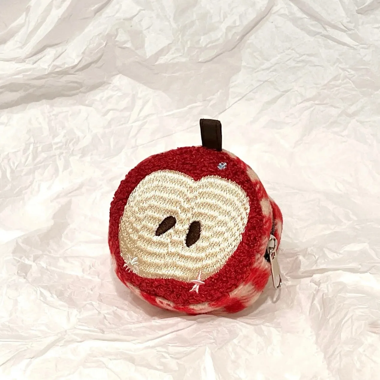 Apple Embroidery Coin AirPods Accessories Case Pouch Purse