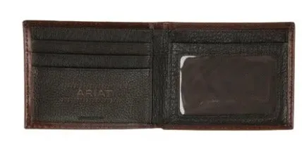 ARIAT Brown Floral Embossed Wallet