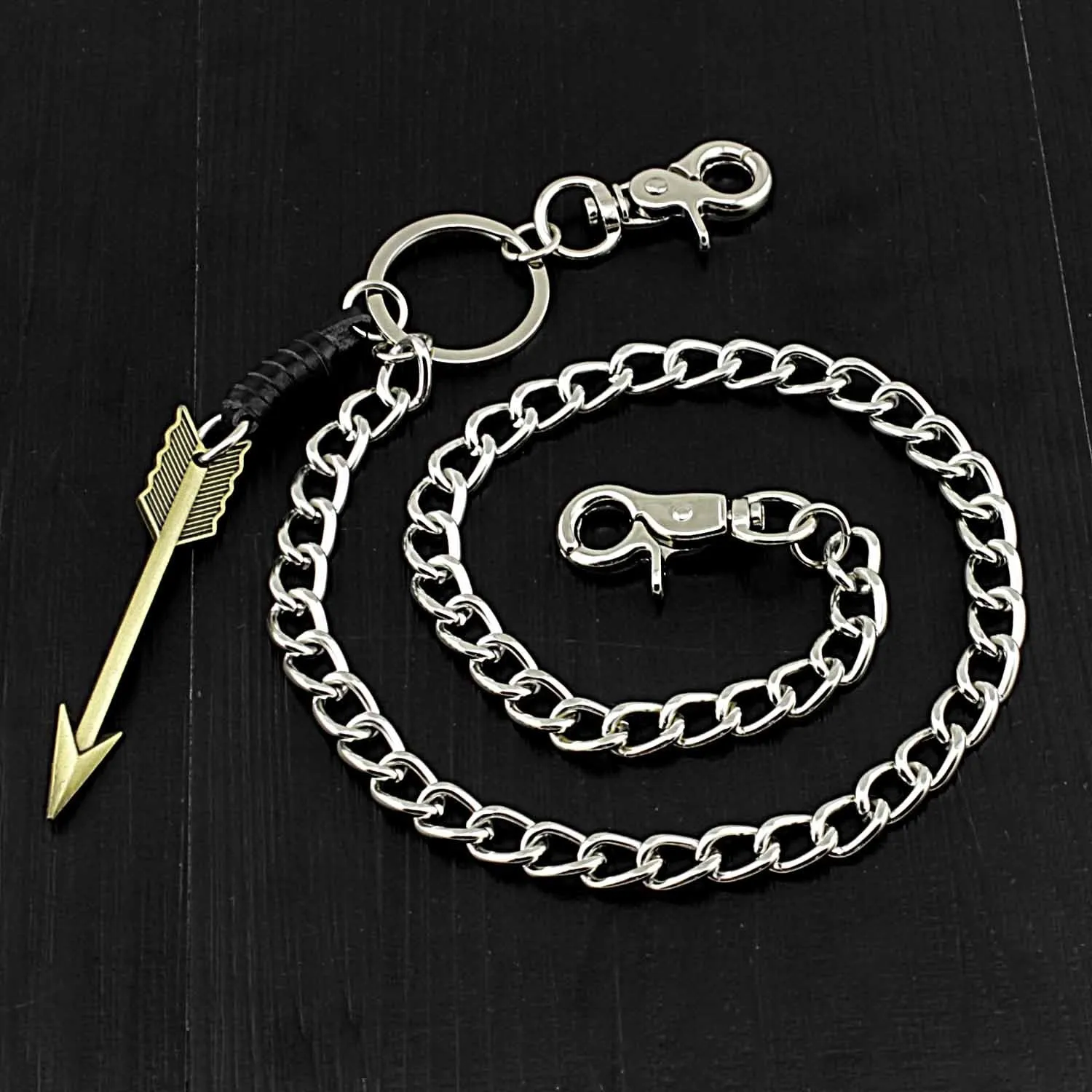 Arrow Charm Silver Punk Pants Chain Fashion Wallet Chain Biker Wallet Chain For Men