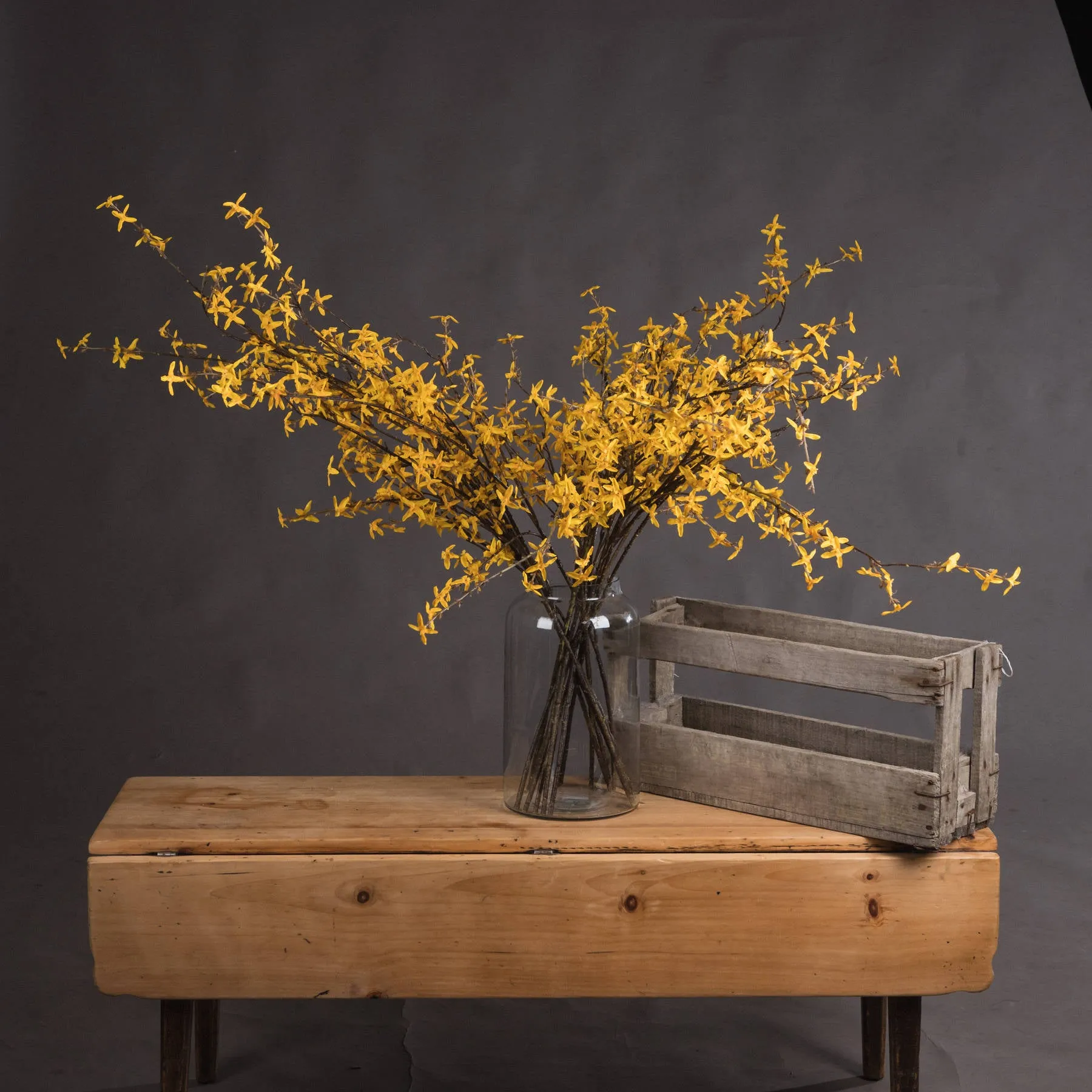 Artificial Vibrant Yellow Forsythia Branch