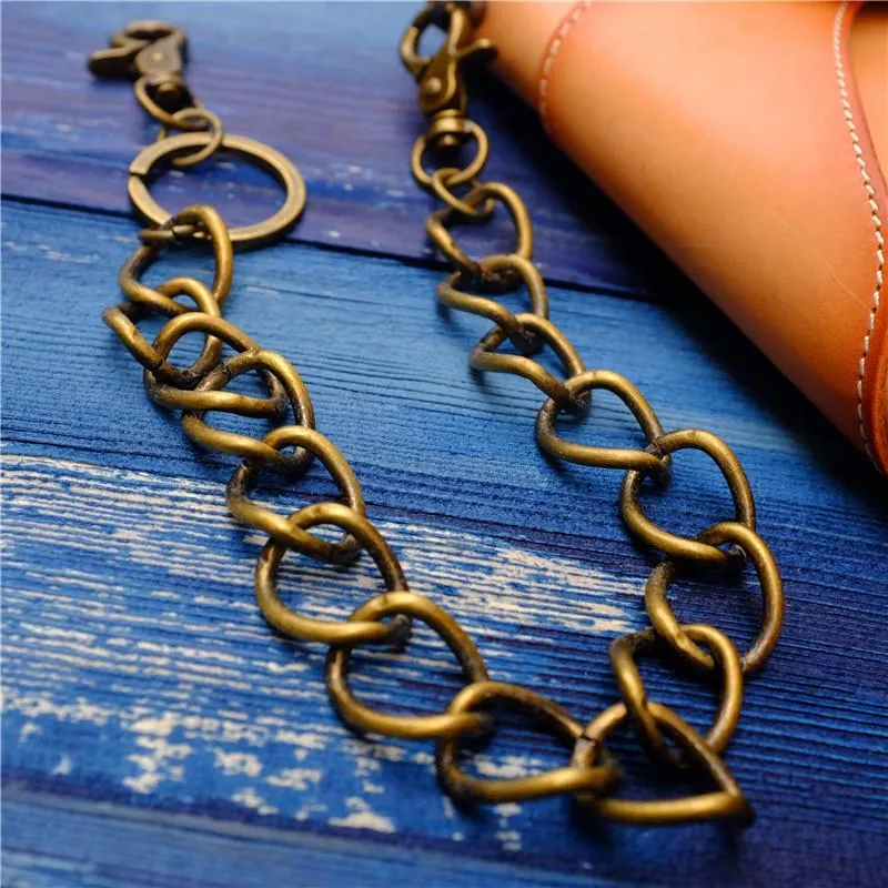 Badass Men's Brass Pants Chain jeans chain jean chain Punk Fashion Gold Wallet Chains For Men