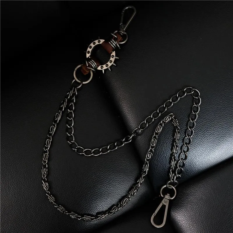 Badass Punk Mens Double Long Biker Wallet CHain Pants CHain Wallet Chain For Men