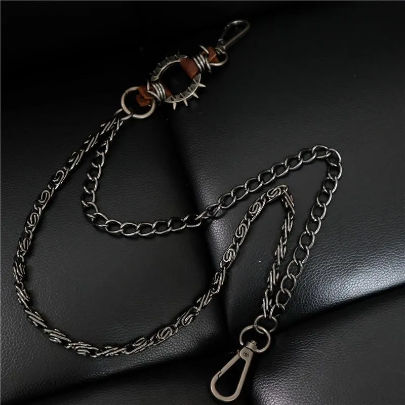 Badass Punk Mens Double Long Biker Wallet CHain Pants CHain Wallet Chain For Men