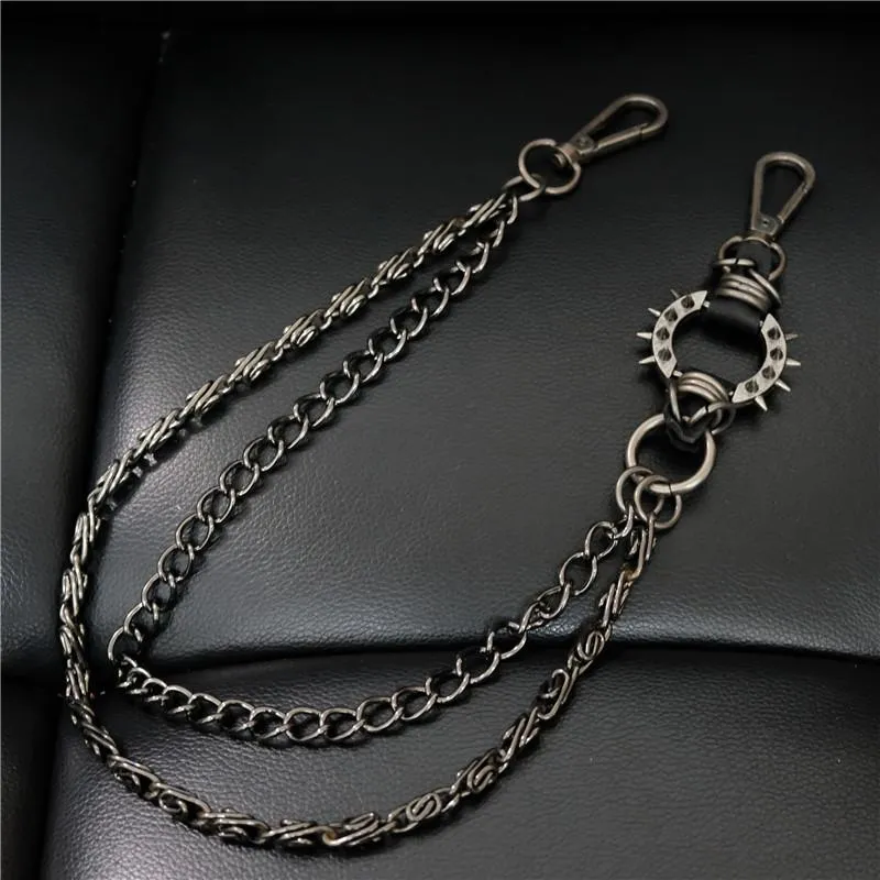 Badass Punk Mens Double Long Biker Wallet CHain Pants CHain Wallet Chain For Men