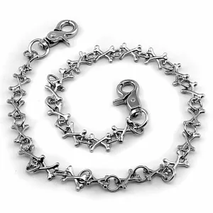 Badass Silver Cross Bones Punk Pants Chain Wallet Chain Biker Wallet Chain For Men