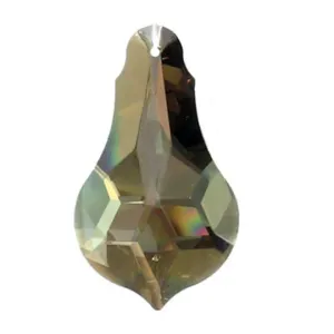 Bell Pendalogue Crystal 3.5 inches Golden Teak Prism with One Hole on Top