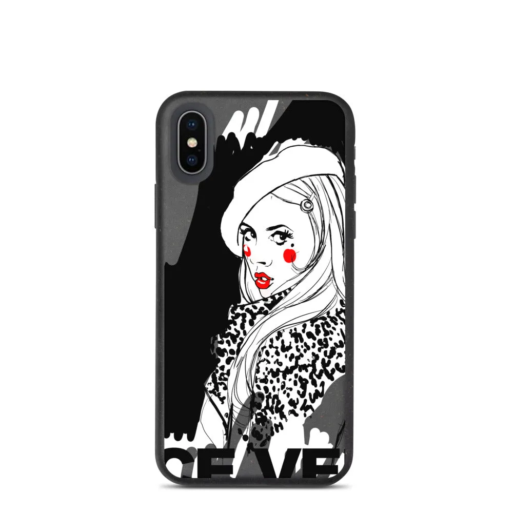 Biodegradable phone case with Vice Versa print