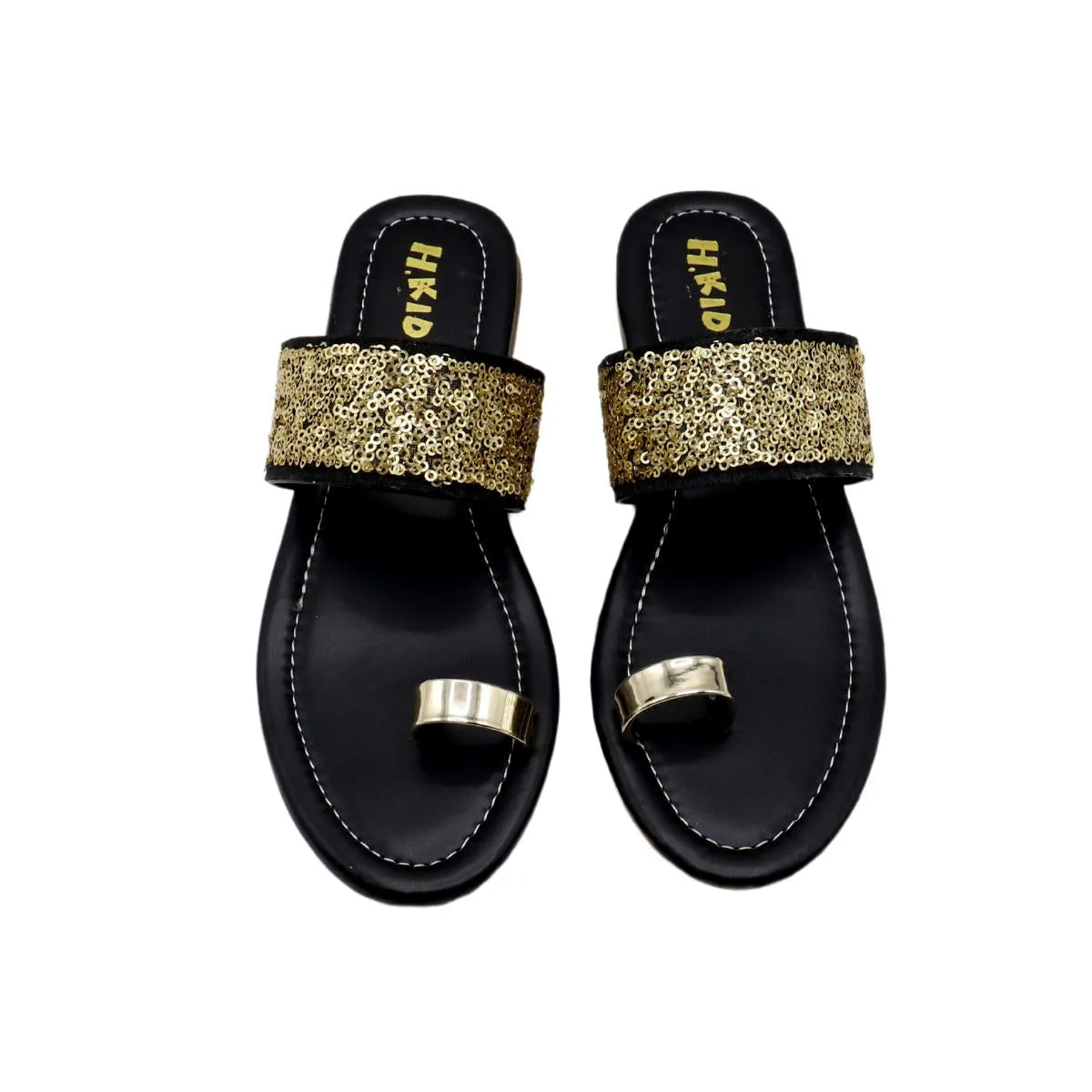 Black Casual Chappal K00G20006