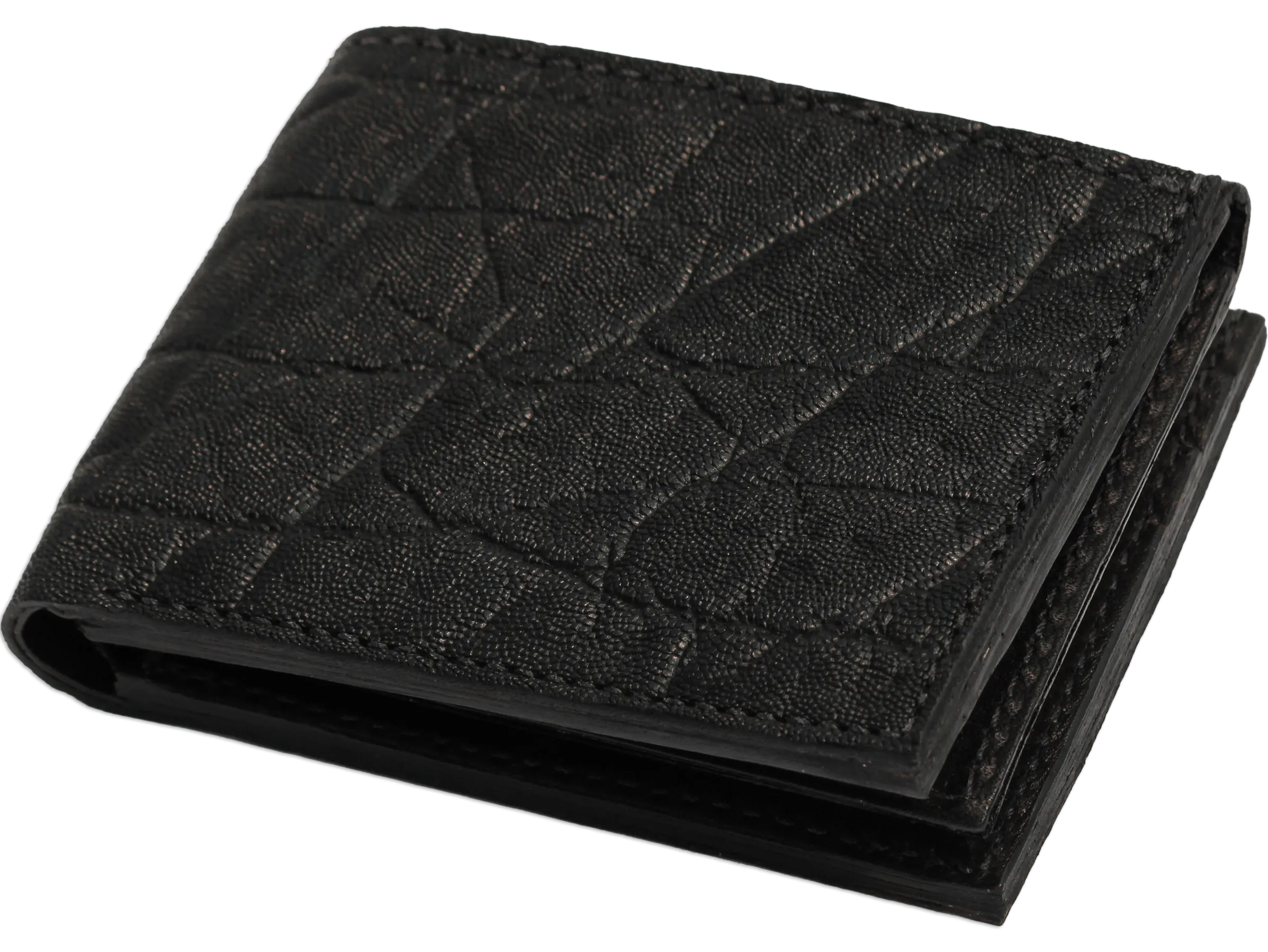 Black Elephant Luxury Designer Exotic Bifold Wallet With Flip Up ID Window