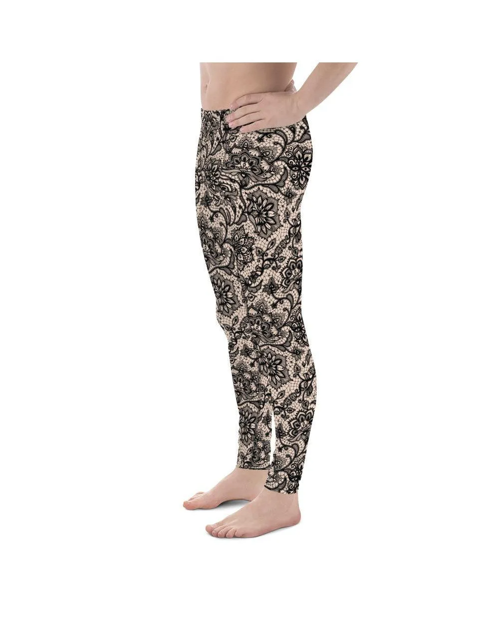 Black Faux Lace Meggings