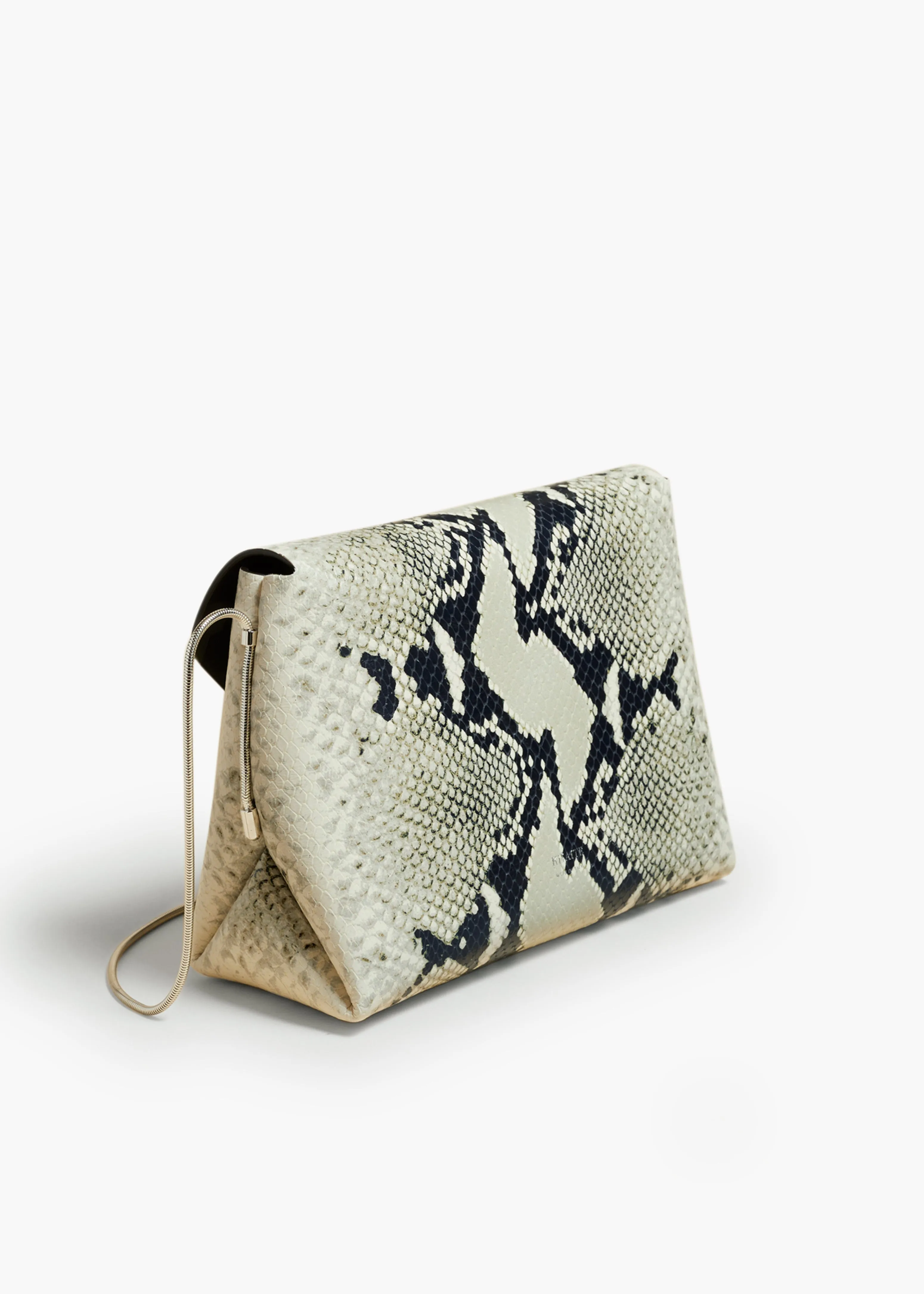 Bobbi Bag in Natural Python-Embossed Leather