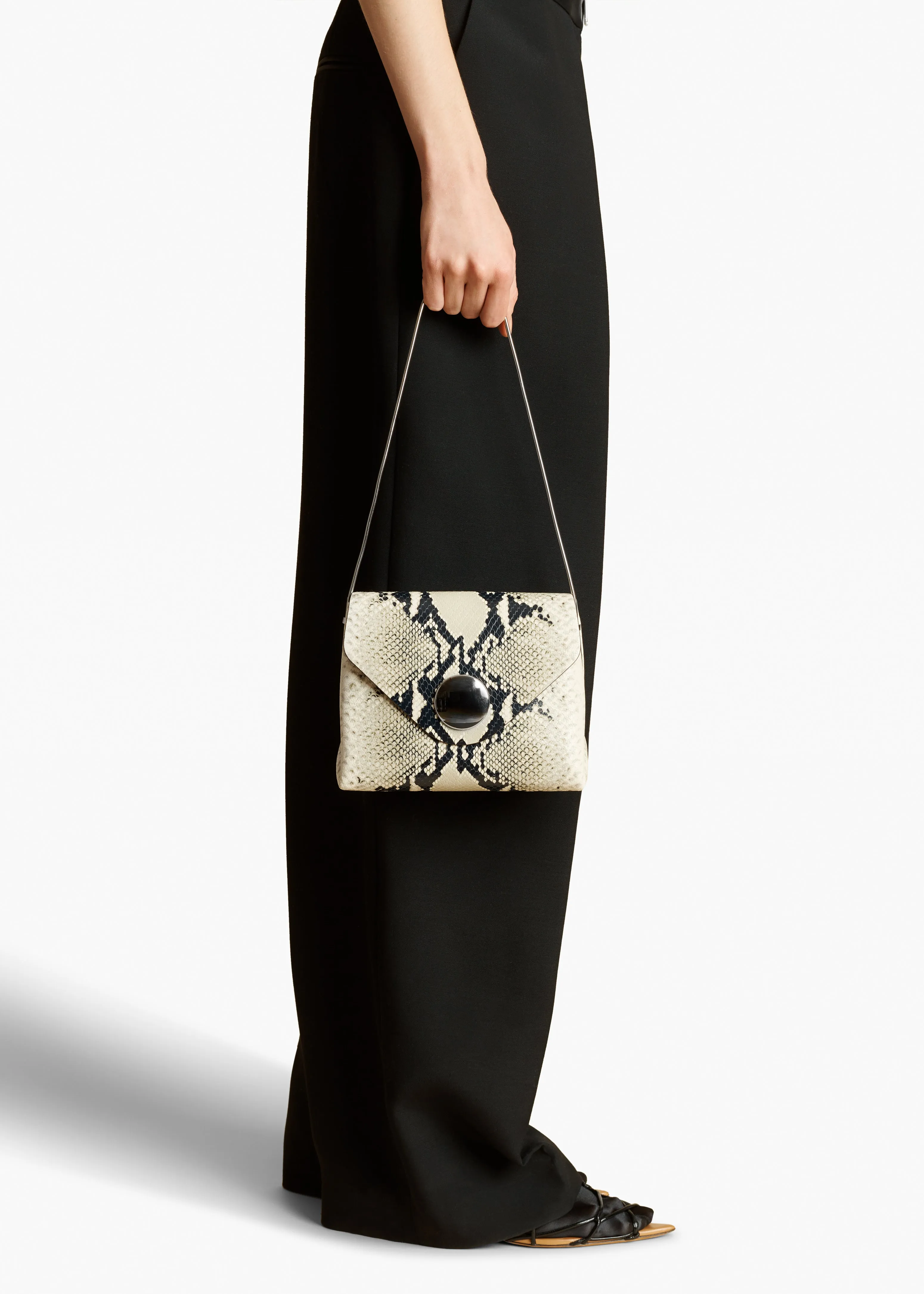 Bobbi Bag in Natural Python-Embossed Leather