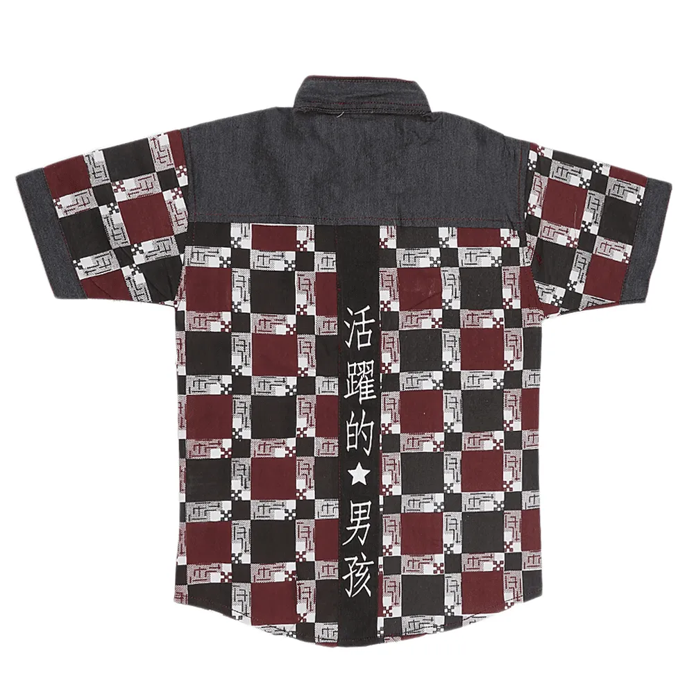 Boys Casual Shirt - Maroon