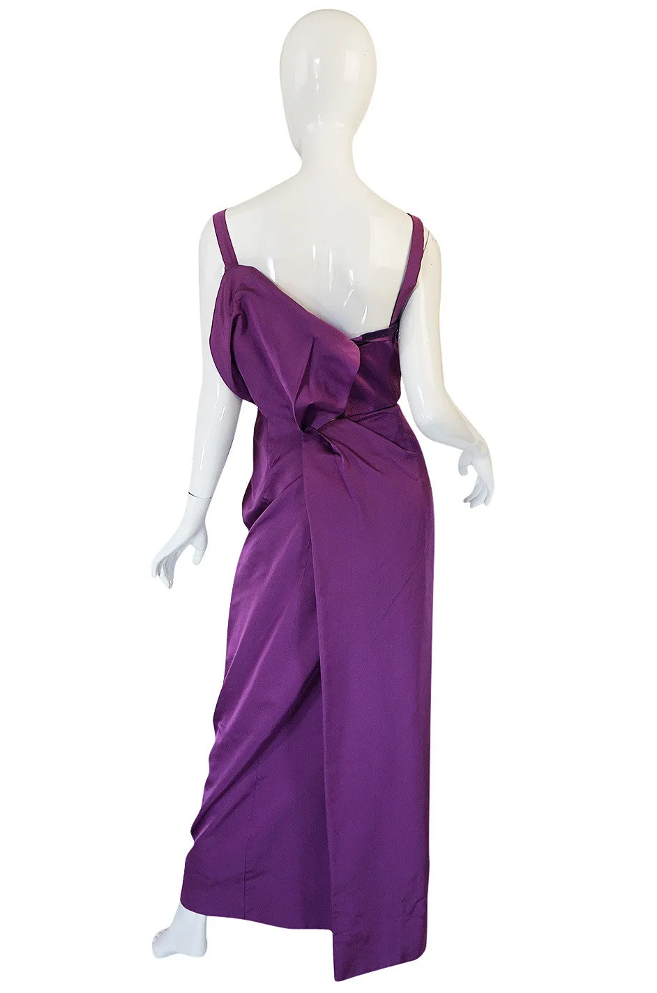 c1953 Travilla "Gentlemen Prefer Blondes" Purple Silk Dress