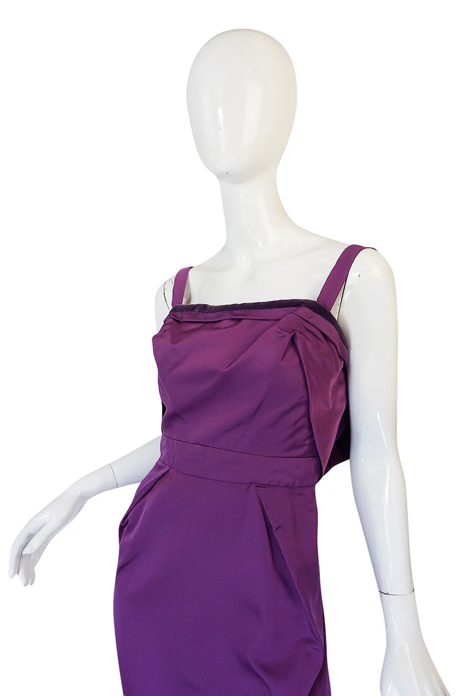 c1953 Travilla "Gentlemen Prefer Blondes" Purple Silk Dress