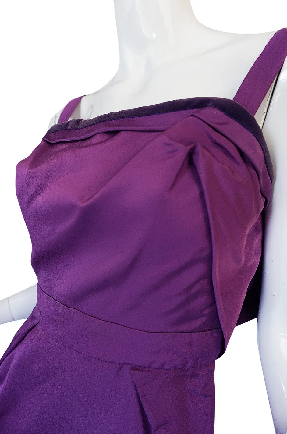 c1953 Travilla "Gentlemen Prefer Blondes" Purple Silk Dress