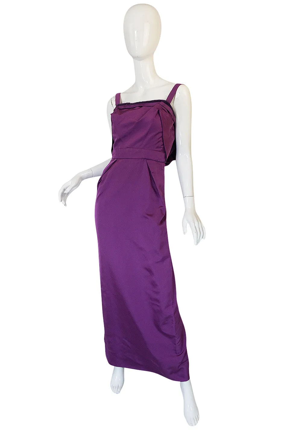 c1953 Travilla "Gentlemen Prefer Blondes" Purple Silk Dress