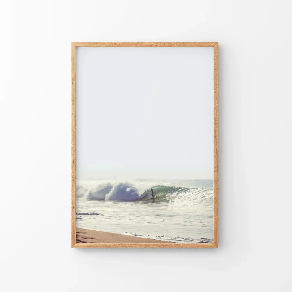 California Surfing. Coastal Waves Wall Art Print