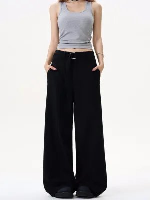 Casual Belted Strap Trousers