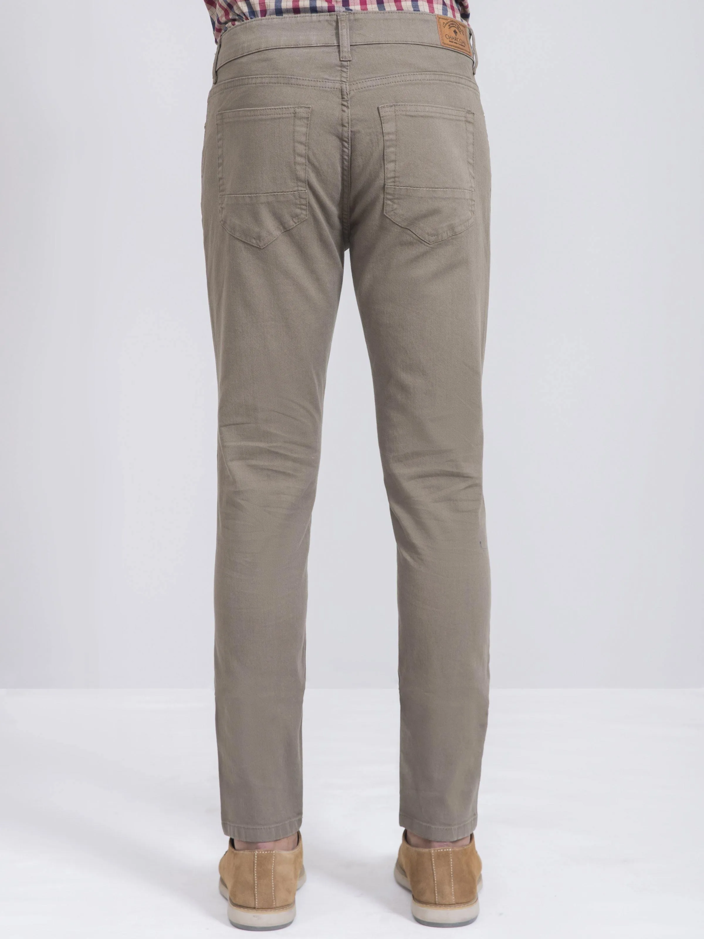 CASUAL PANT SLIM FIT 5 POCKET LIGHT OLIVE