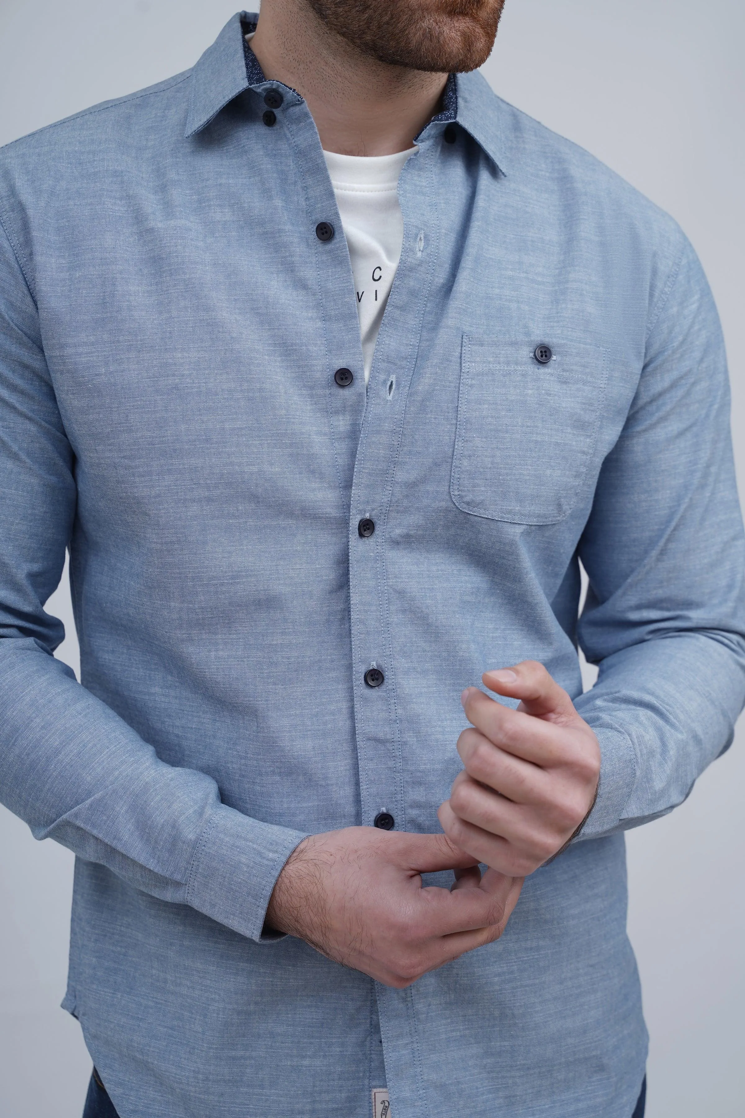 CASUAL SHIRT LIGHT BLUE