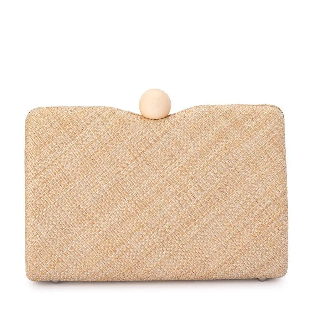 CECE Straw Weave Box Bag