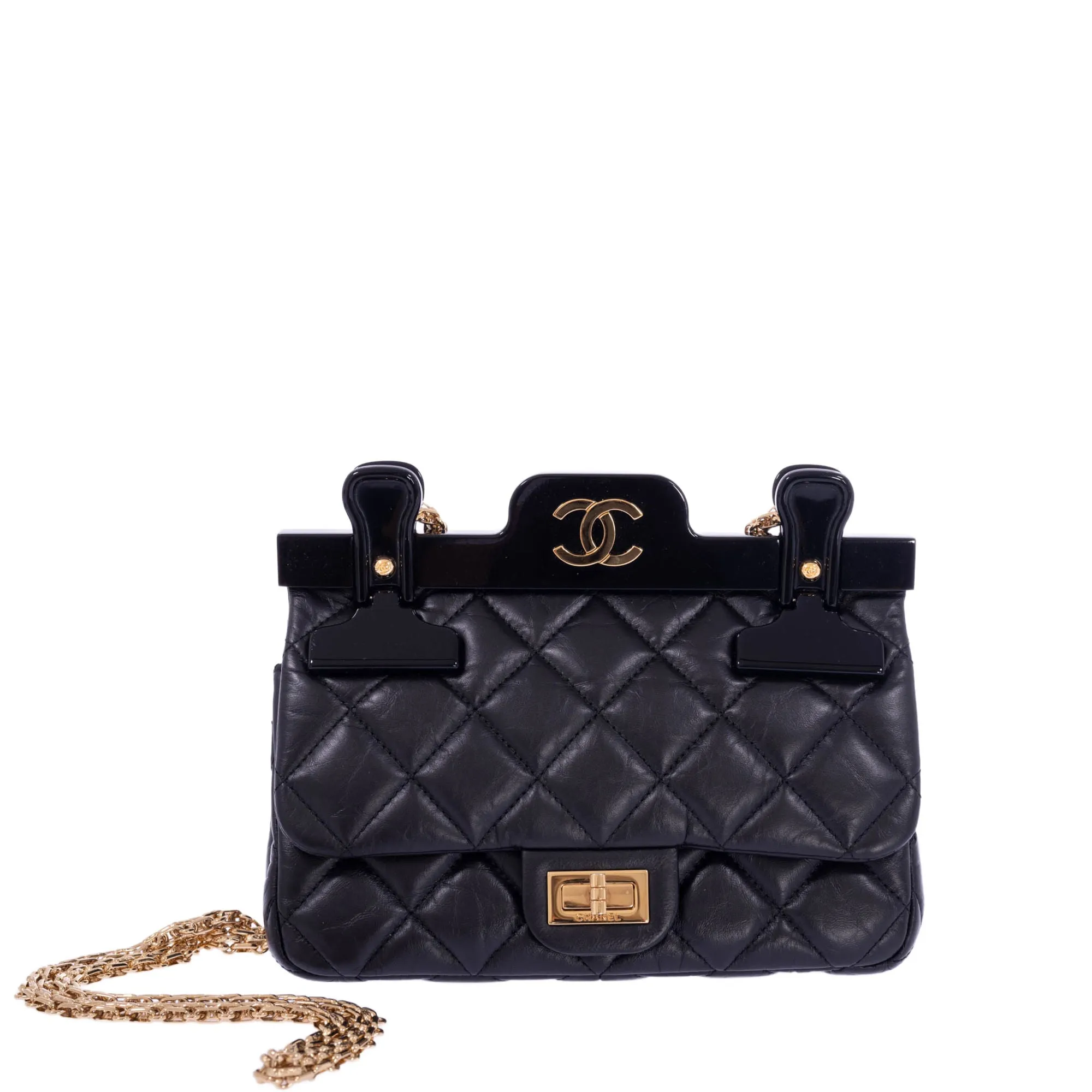 CHANEL Rare Flap Hangar 2.55 Black Bag