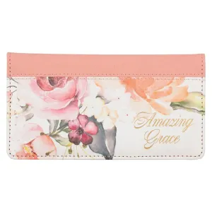 Check Book Amazing Grace Pink Floral Faux Leather Cb063