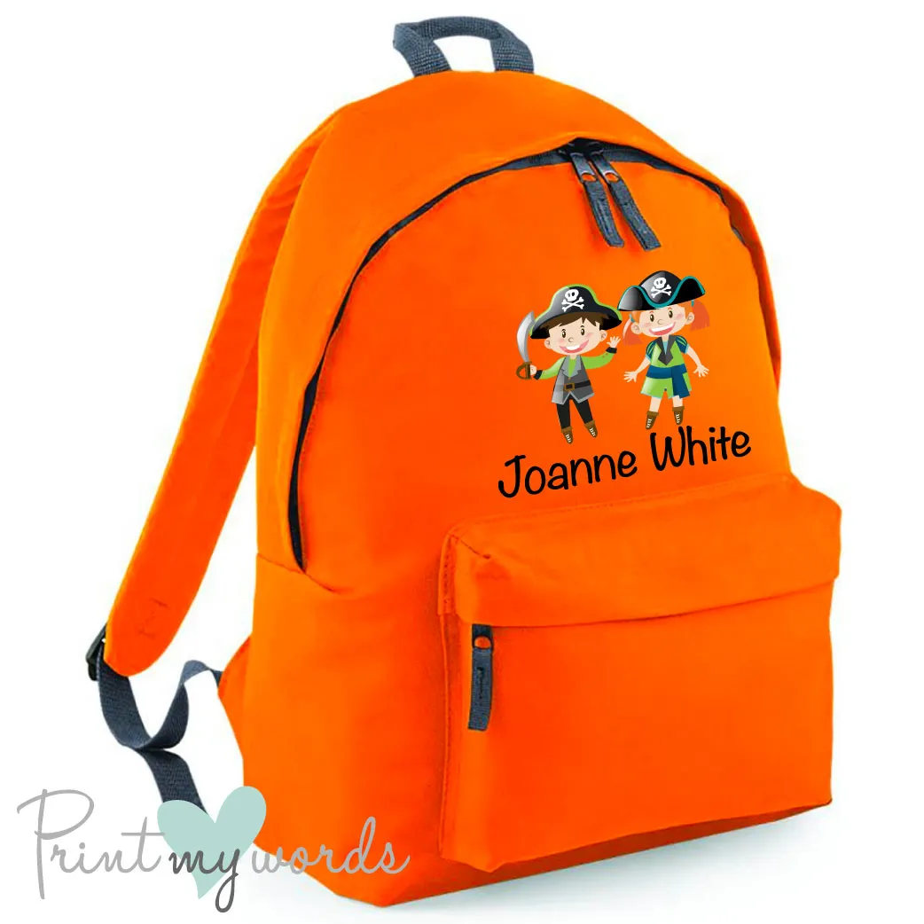 Children's Personalised Pirate School Rucksack Backpack