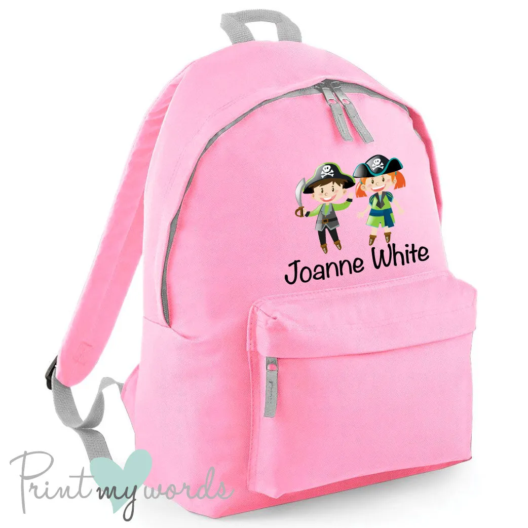 Children's Personalised Pirate School Rucksack Backpack