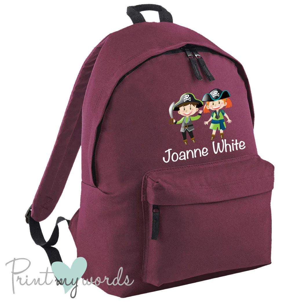 Children's Personalised Pirate School Rucksack Backpack