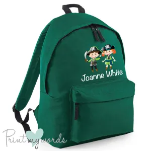 Children's Personalised Pirate School Rucksack Backpack