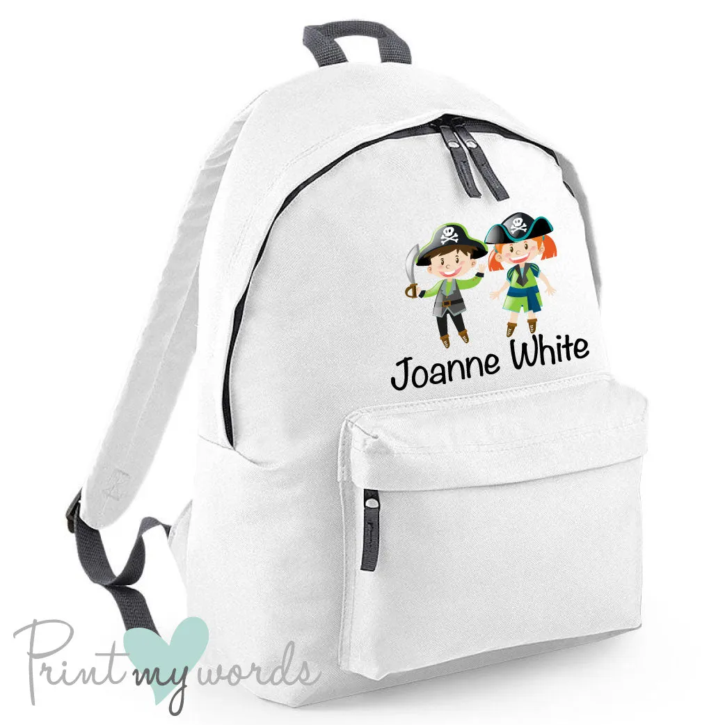 Children's Personalised Pirate School Rucksack Backpack