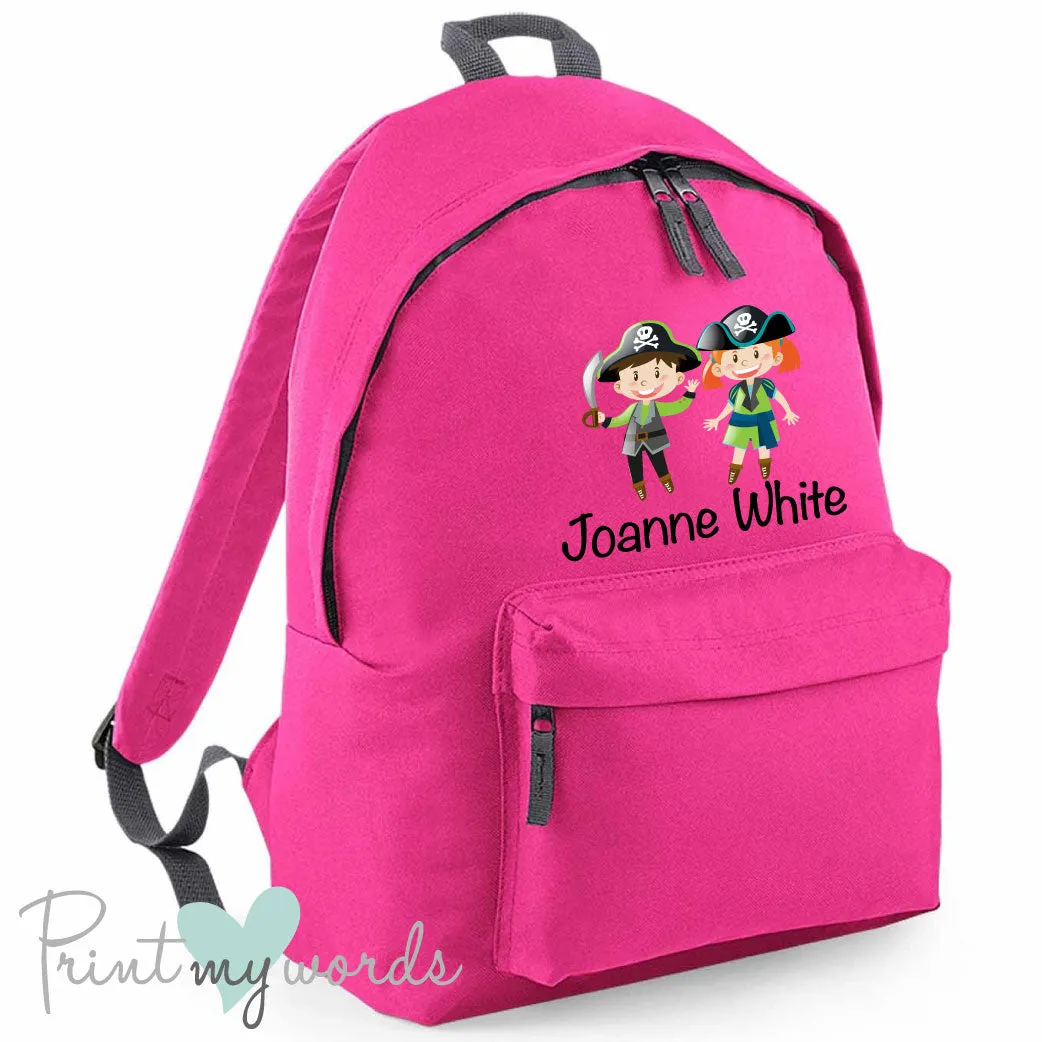 Children's Personalised Pirate School Rucksack Backpack