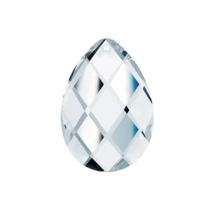 Classic Almond Crystal 3.5 inches Clear Prism with One Hole on Top