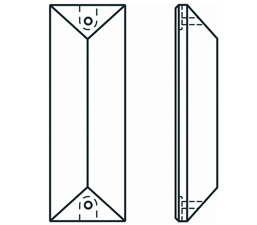 Classic Drop Crystal 2.5 inches Clear Prism with Two Holes