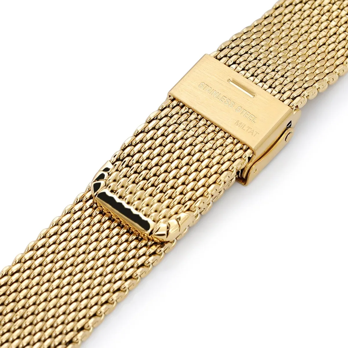 Classic Tapered Wire Mesh Band, Polished IP Gold