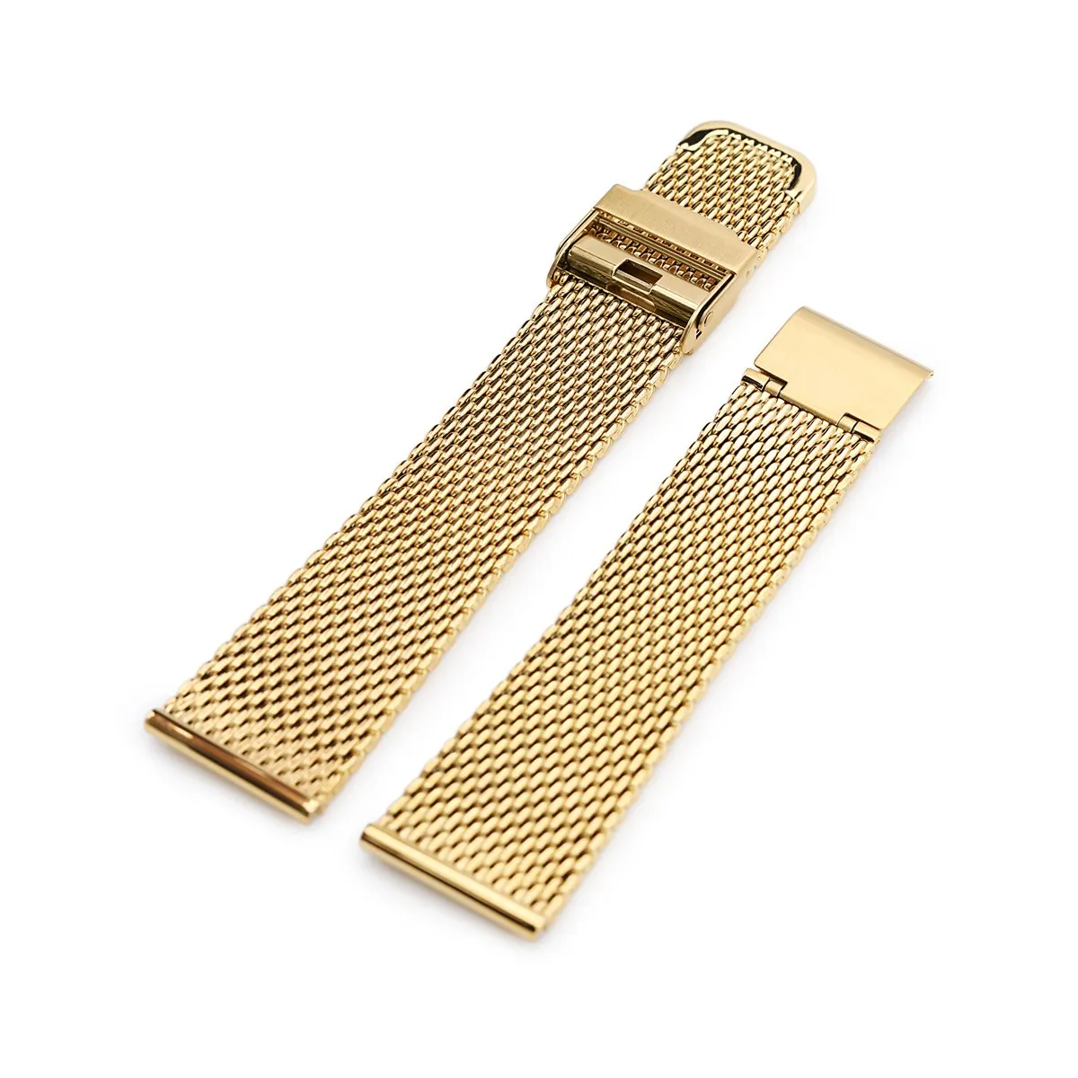 Classic Tapered Wire Mesh Band, Polished IP Gold